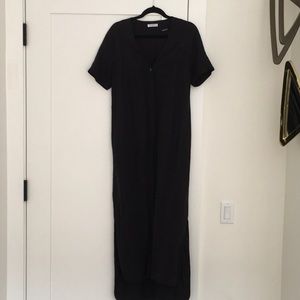 Equipment silk blend high- lo maxi dress